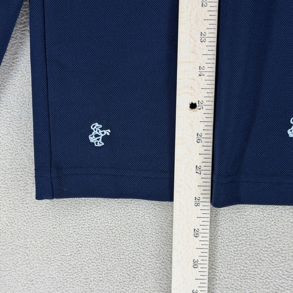 LOUIS CASTEL Mens Navy Blue Long Sleeve Polo Shirt All Over Pattern Size 110 - Picture 5 of 9